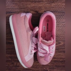 Pink Sneakers with Ribbon Laces